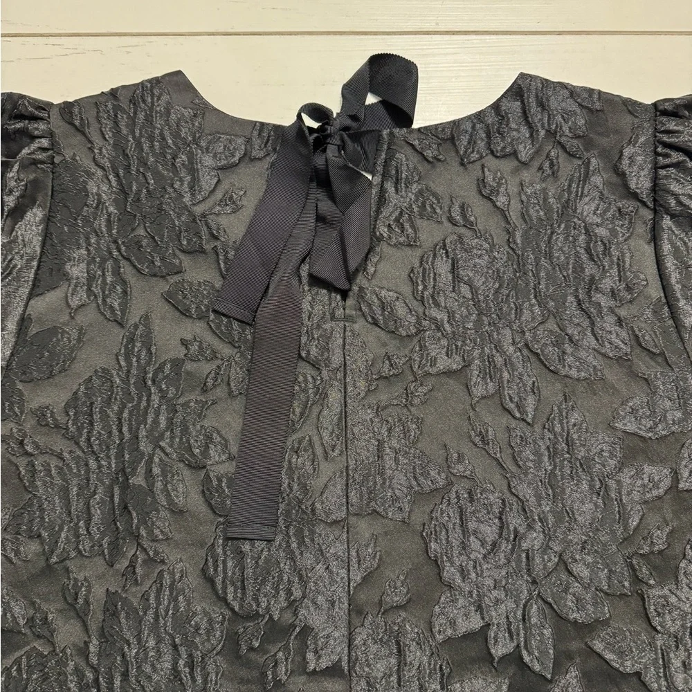 J.Crew Jacquard Short Puff Sleeve Blouse